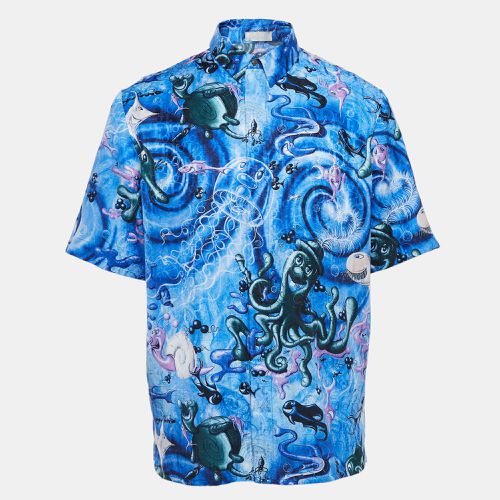 X Kenny Scharf Swirl Sealife Satin Shirt L - Dior Homme - Modalova