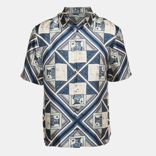 Printed Silk Short Sleeve Shirt M - Dior Homme - Modalova