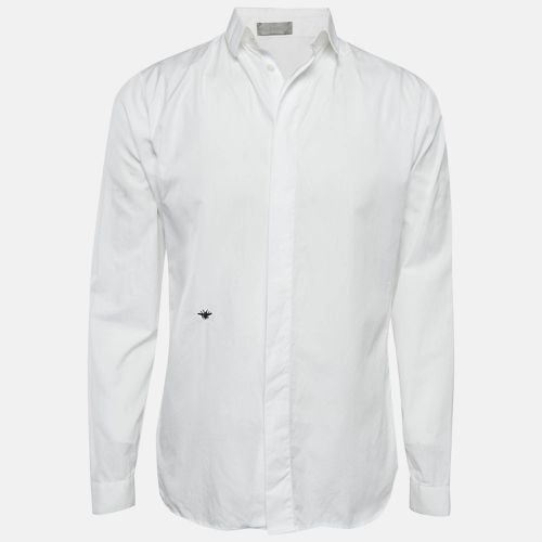 Bee Embroidered Cotton Button Front Shirt M - Dior Homme - Modalova