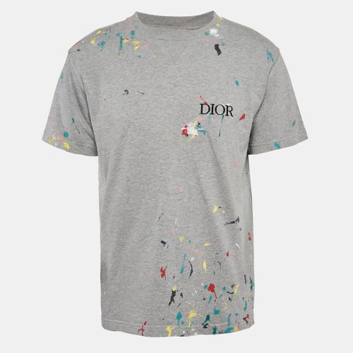 Printed Cotton Knit Crew Neck T-Shirt M - Dior Homme - Modalova