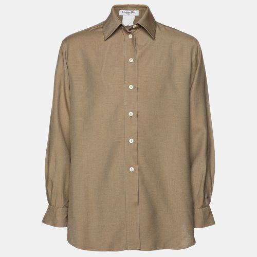 Linen Button Front Shirt L - Dior - Modalova