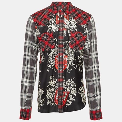 Checks Printed Cotton Blend Shirt XXL - Dolce & Gabbana - Modalova