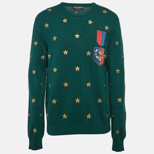 Stars Embroidered Rib Knit Sweater XXL - Dolce & Gabbana - Modalova