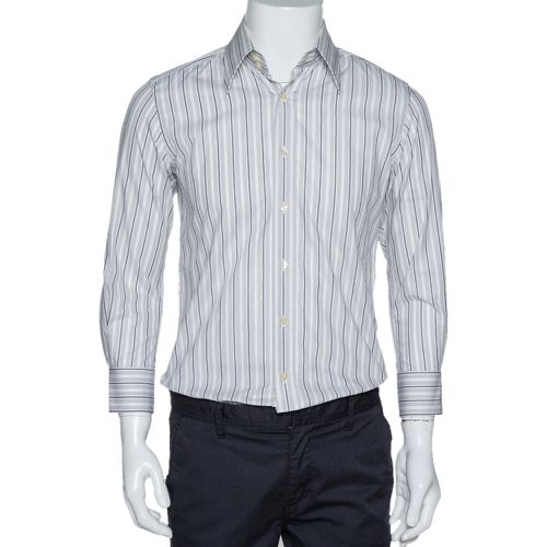 Pale Striped Cotton Button Front Shirt S - Dolce & Gabbana - Modalova