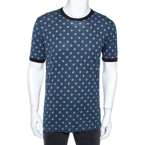 Cotton Polka Dot Crew Neck XL - Dolce & Gabbana - Modalova