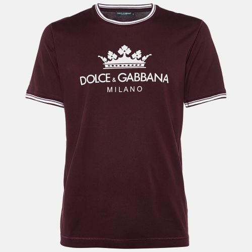 Logo Print Cotton Crew Neck T-Shirt L - Dolce & Gabbana - Modalova