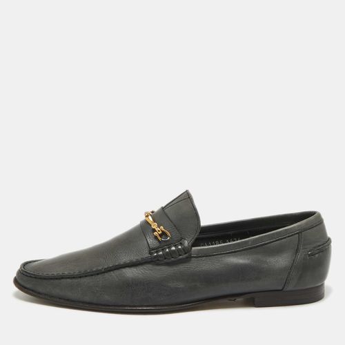 Dark Leather Buckle Detail Loafers Size 43 - Dolce & Gabbana - Modalova