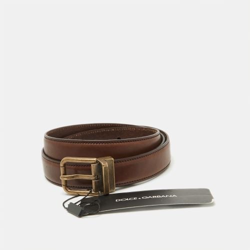 Leather Buckle Belt 85CM - Dolce & Gabbana - Modalova