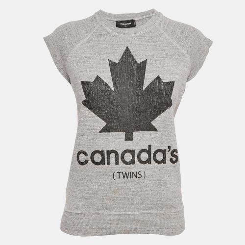 Printed Cotton Knit Vest XS - Dsquared2 - Modalova