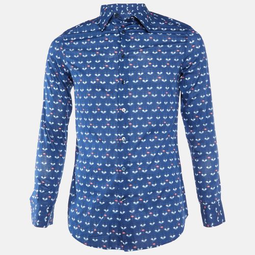 Flamingo Print Cotton Long Sleeve Shirt M - Etro - Modalova