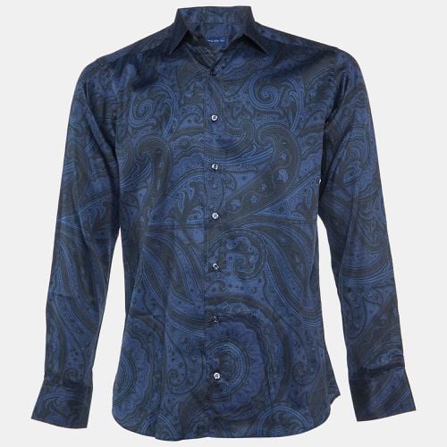 Black Paisley Print Cotton Long Sleeve Shirt M - Etro - Modalova