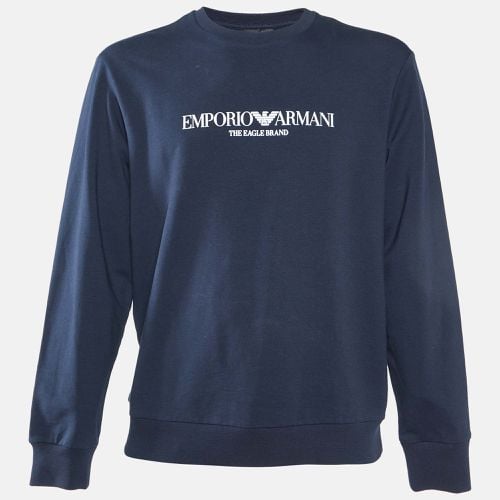 Logo Print Cotton Sweatshirt L - Emporio Armani - Modalova