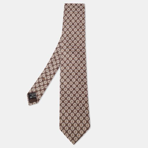 Geometric Pattern Jacquard Silk Tie - Ermenegildo Zegna - Modalova