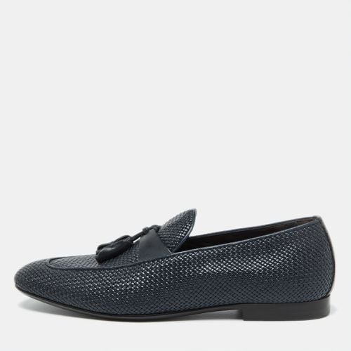 Dark Woven Leather Lido Tassel Loafers Size 40 - Ermenegildo Zegna - Modalova