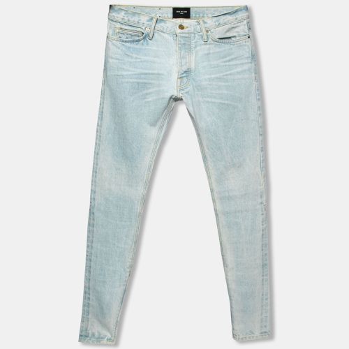 Distressed Denim Zipped Hem Slim Fit Jeans M - Fear of God - Modalova