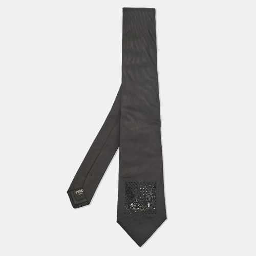 Monster Eye Embellished Silk Tie - Fendi - Modalova