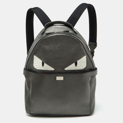 Metallic Leather Monster Eyes Rounded Backpack - Fendi - Modalova