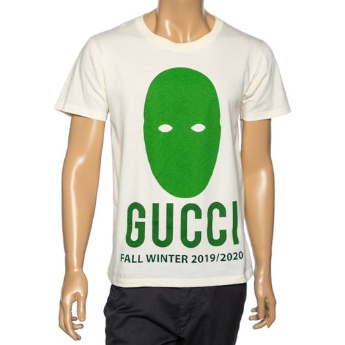 Cotton Manifesto Mask Printed Crew Neck T-Shirt XS - Gucci - Modalova