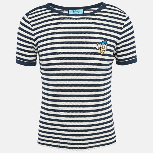 X Disney /White Donald Duck Applique Striped Jersey T-Shirt M - Gucci - Modalova