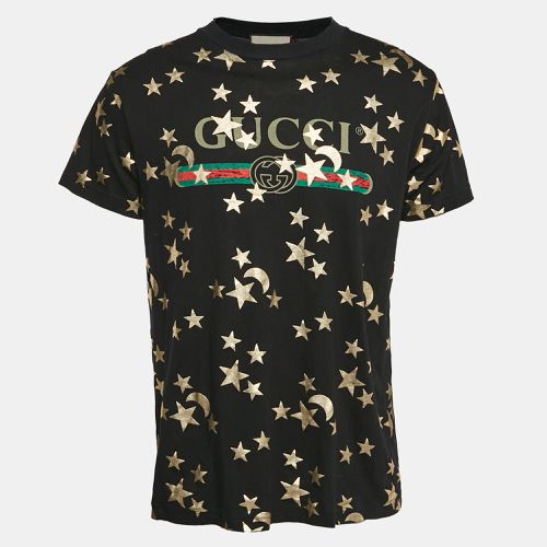 Moon and Stars Print Jersey Crew Neck T-Shirt S - Gucci - Modalova