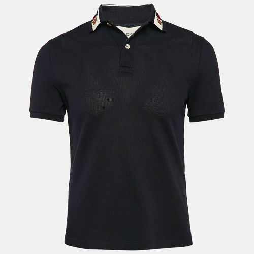 Web Collar Pique Jersey Polo T-Shirt S - Gucci - Modalova