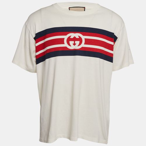 Logo Print Jersey Crew Neck T-Shirt XS - Gucci - Modalova