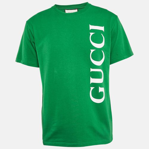 Cotton Logo Print Jersey T-Shirt S - Gucci - Modalova