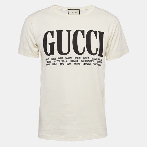 Logo Cities Print Jersey Oversized T-Shirt XXS - Gucci - Modalova