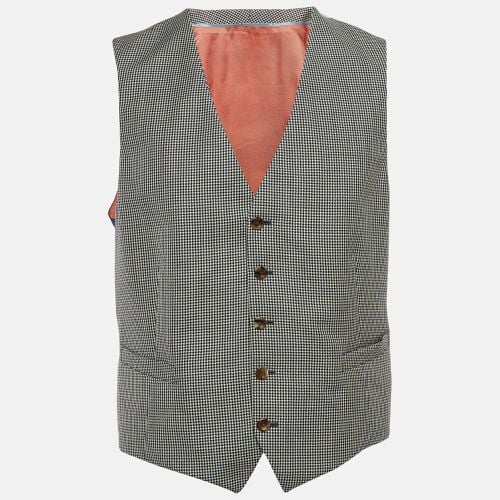 Houndstooth Button Front Vest XL - Gucci - Modalova