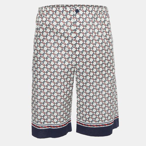 Geometric G Print Cotton Muslin Shorts M - Gucci - Modalova