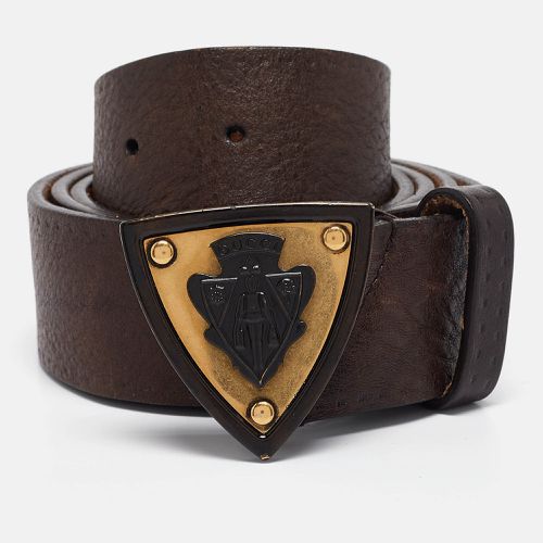 Dark Leather Hysteria Crest Buckle Belt 105 CM - Gucci - Modalova