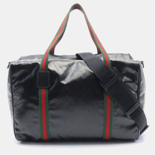 Coated Canvas Leather GG Crystal Boston Bag - Gucci - Modalova