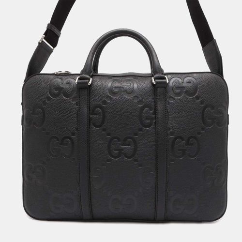 Leather Jumbo GG Briefcase - Gucci - Modalova