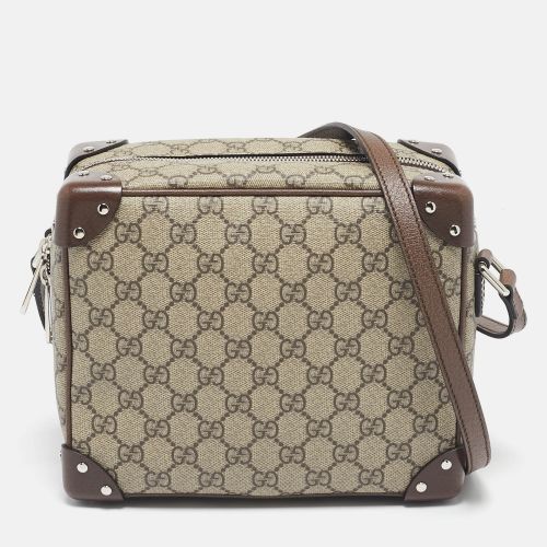 Ebony GG Supreme Canvas and Leather Square Messenger Bag - Gucci - Modalova