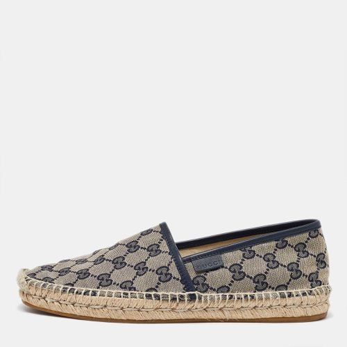 Navy Blue GG Canvas Espadrille Flats Size 40 - Gucci - Modalova