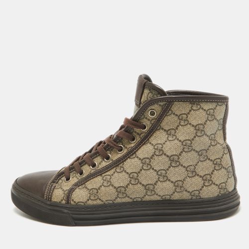 GG Canvas and Leather High Top Sneakers Size 41 - Gucci - Modalova