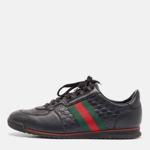 Microssima Leather Web Low Top Sneakers Size 41 - Gucci - Modalova