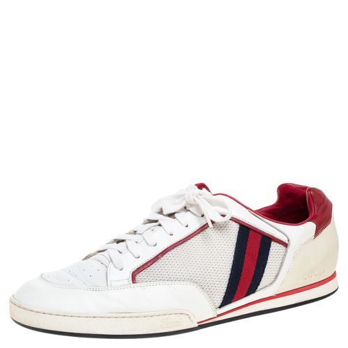 Web Leather and Mesh Tennis 83 Lace Up Sneakers Size 45 - Gucci - Modalova