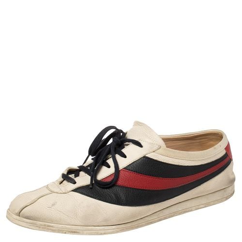 Blue Leather Falacer Sneakers Size 44 - Gucci - Modalova