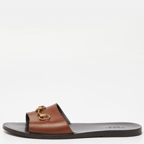 Leather Horsebit Slides Size 43.5 - Gucci - Modalova