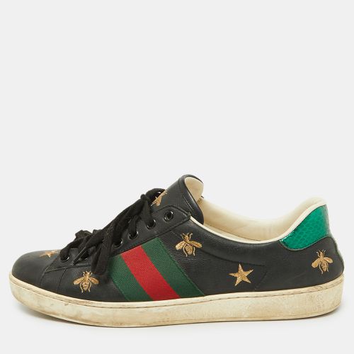 Bee & Star Embroidered Leather Ace Low Top Sneakers Size 42.5 - Gucci - Modalova