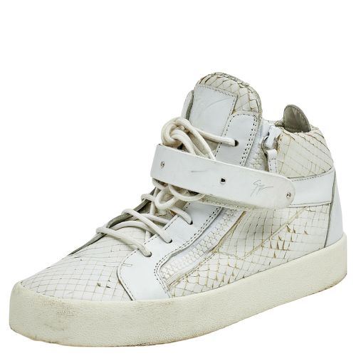 Python Embossed Leather Coby High Top Sneakers Size 41 - Giuseppe Zanotti - Modalova