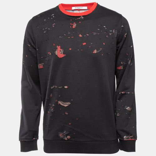 Ripped Cotton Crew Neck Sweatshirt XS - Givenchy - Modalova