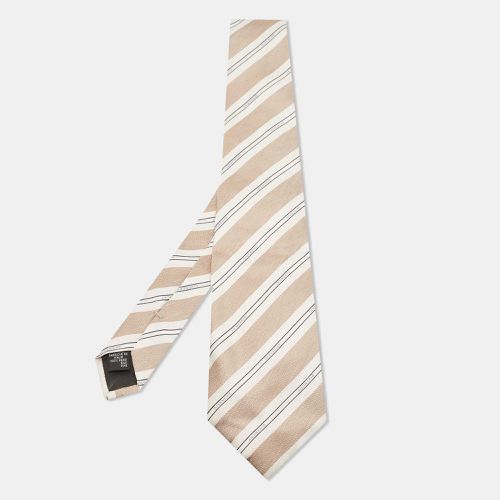 Logo Diagonal Striped Silk Tie - Givenchy - Modalova