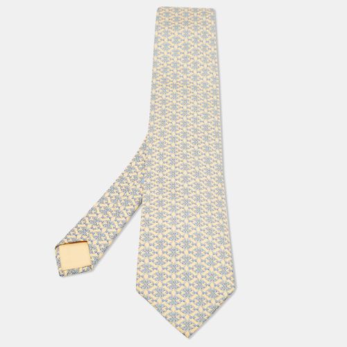 Vintage Printed Silk Traditional Tie - Hermes - Modalova