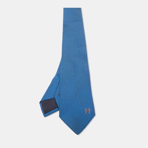 Hermes Blue Silk Terre d'H Tie - Hermes - Modalova