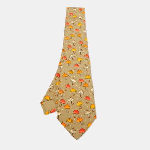 Umbrella Print Silk Classic Tie - Hermes - Modalova