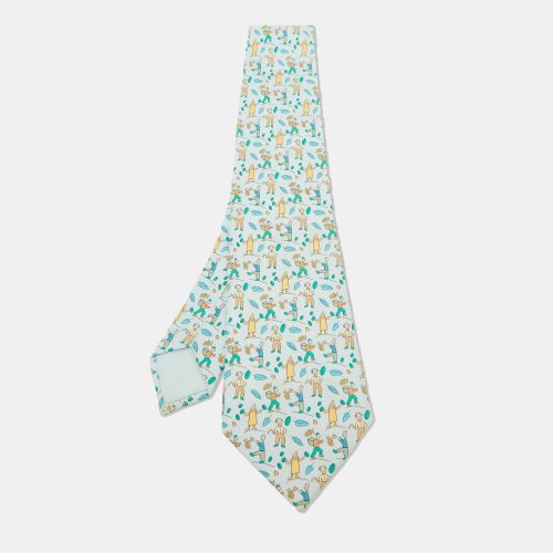 Multicolor Les Vendanges Print Silk Classic Tie - Hermes - Modalova