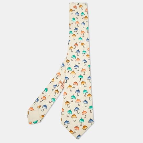 Hermès Red Mouse and Cheese Print Silk Classic Tie - Hermes - Modalova