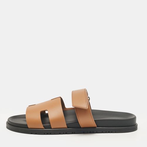 Leather Chypre Flat Sandals Size 45 - Hermes - Modalova